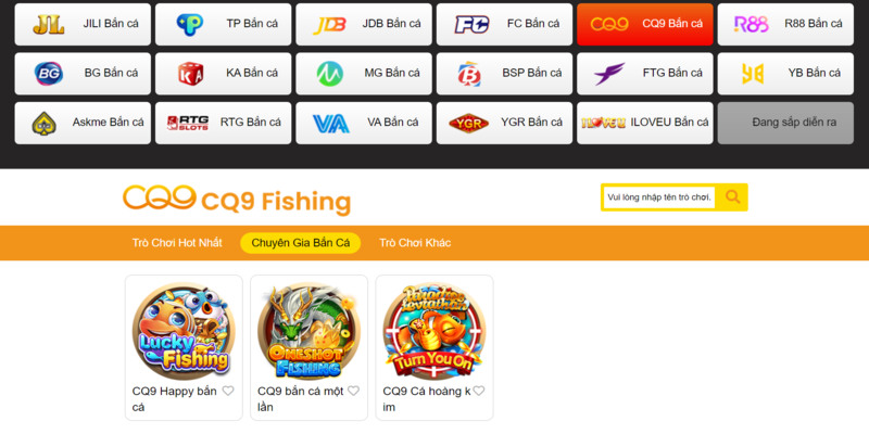 Sảnh giải trí CQ9 mang đến nhiều tựa game hấp dẫn