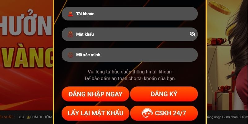 Hướng dẫn thủ tục đăng nhập U888 siêu đơn giản cho người chơi
